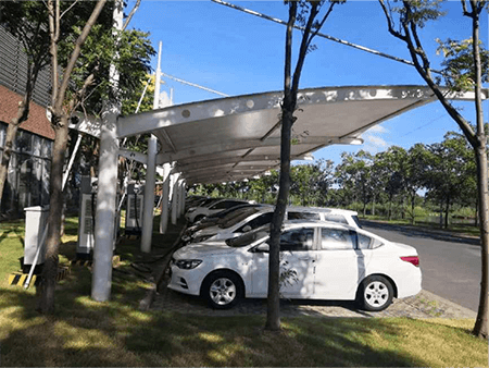 灵通展览厂区停车棚 灵通展览厂区停车棚